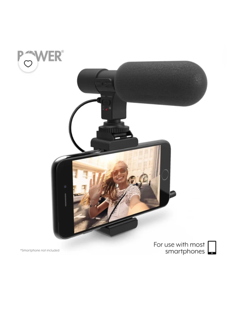 NEW Bower HD Microphone Kit for Smartphones, One Size, Black and Grey